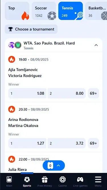 Tennis Betting Platform