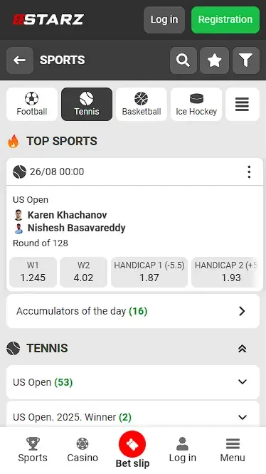 Betting on Tennis