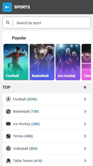 Megapari Range of Sports