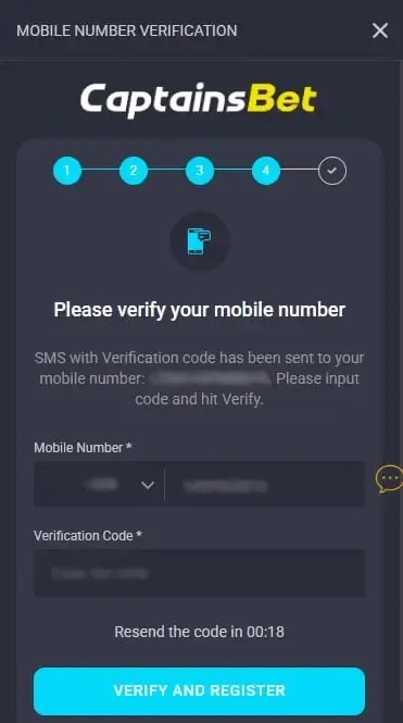 Creating an Account on CaptainsBet