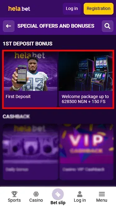 Helabet First Deposit Bonuses