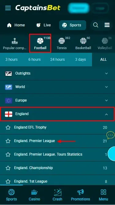 Placing Bets on Captainsbet