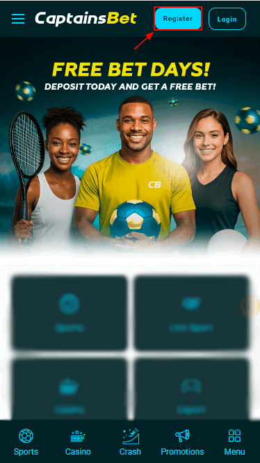 Captainsbet Sign Up