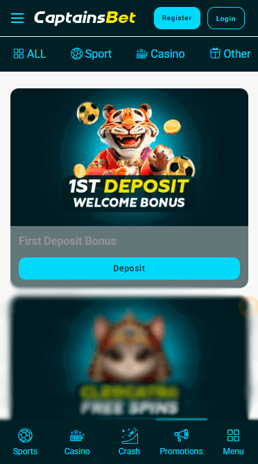Captainsbet 100% First Deposit