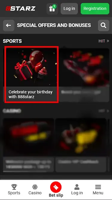 Free Bet Birthday Gift