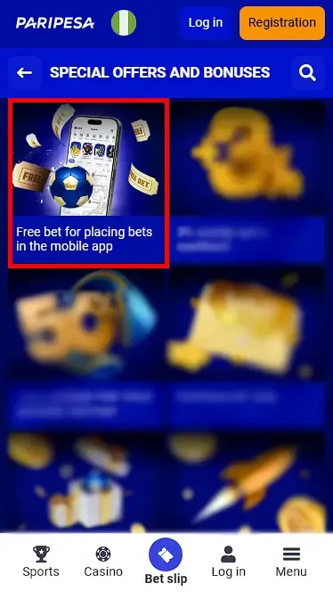 Paripesa Free Bet Promotion