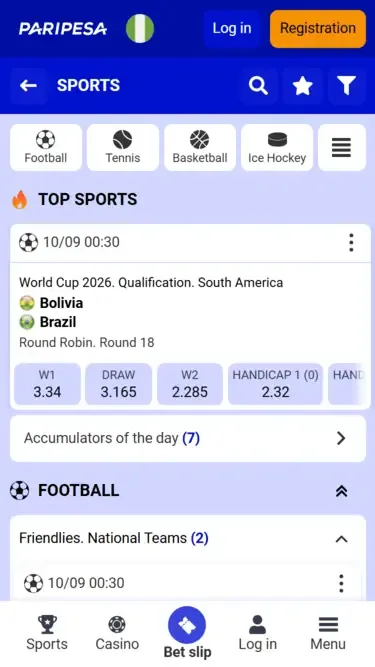 Paripesa Bookmaker