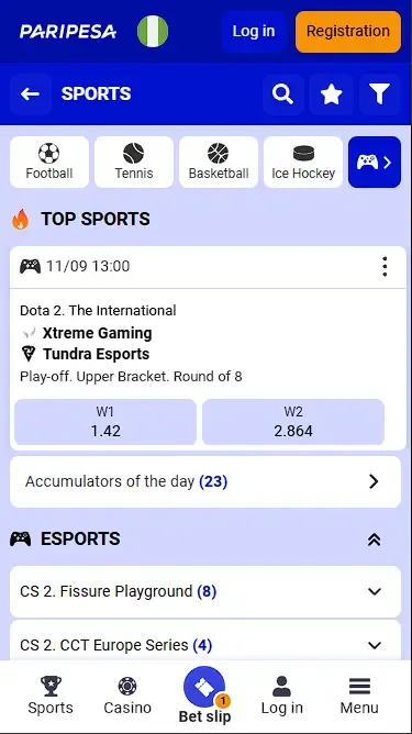 Betting Platform for Placing Esport Bets