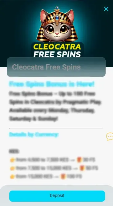 Cleocatra Free Spins