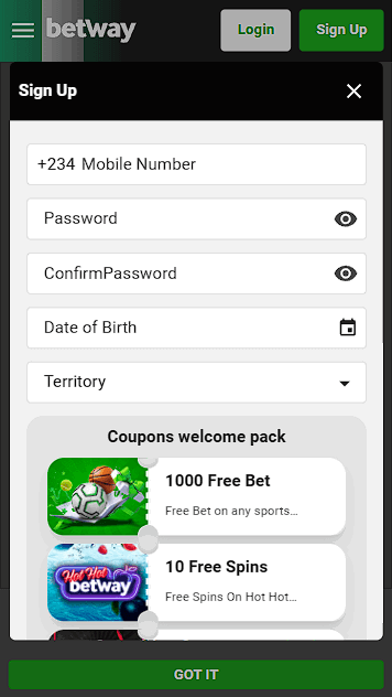 Betway Registration