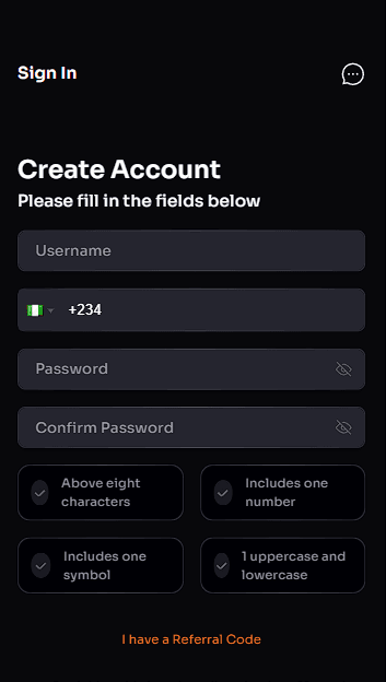 Registration Process on BetCorrect