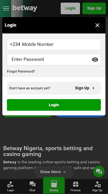 Betway Register and Login