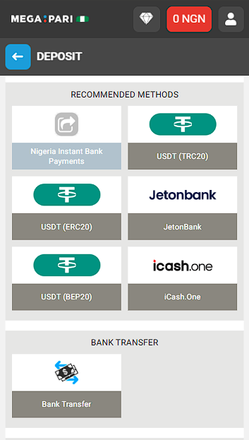 How to Top Up the Megapari Account