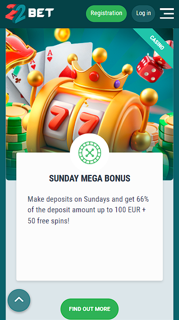 22Bet Free Spins Bonus in Nigeria