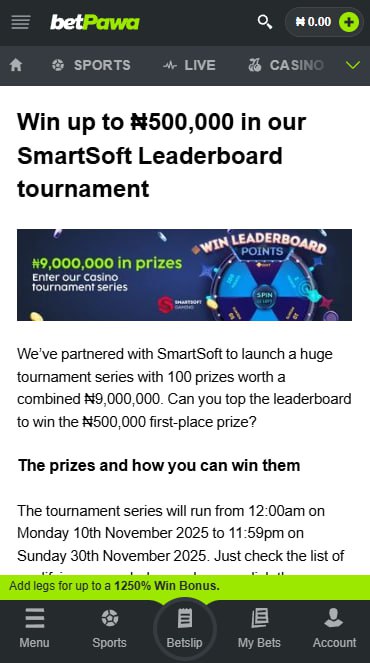 BetPawa Casino Bonus