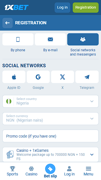 1xBet Sign Up Process in 2025