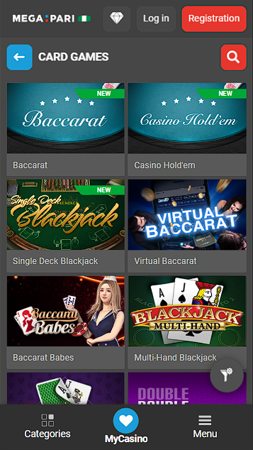 Megapari Table Games