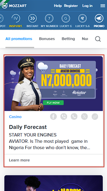 Mozzart Daily Forecast Bonus