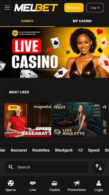 Live Casino Melbet