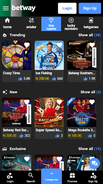 Betway: Top Live Casino in Nigeria