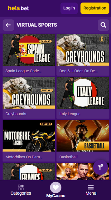 Helabet Virtual Sports Section