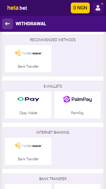 Helabet Payout