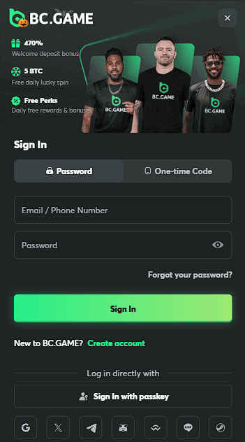 BC.Game Autorisation