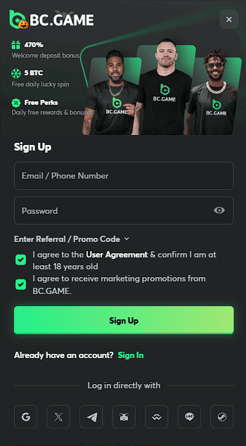 BC.Game Registration