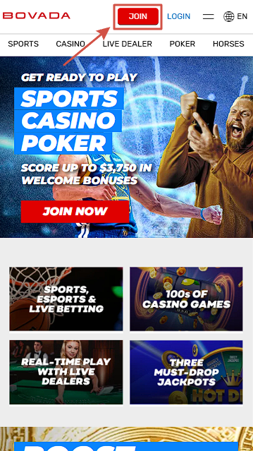 New Player Registration At Bovada