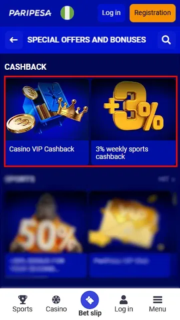 PariPesa Cashback Bonus