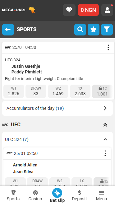 Megapari UFC Section