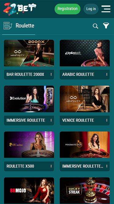 22bet Real Money Roulette Site