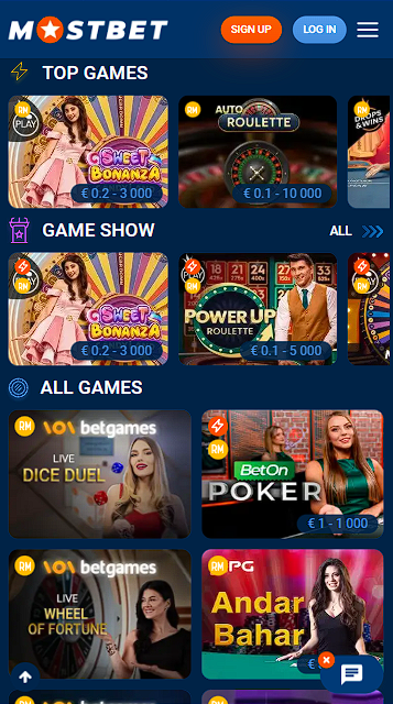 Mostbet Live Games