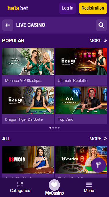 Helabet Live Casino