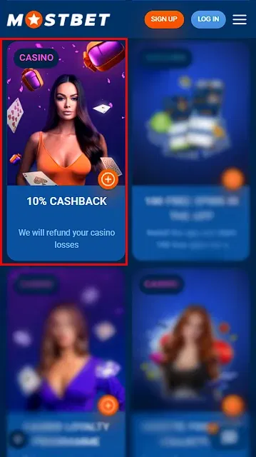 Weekly cashback from Mostbet