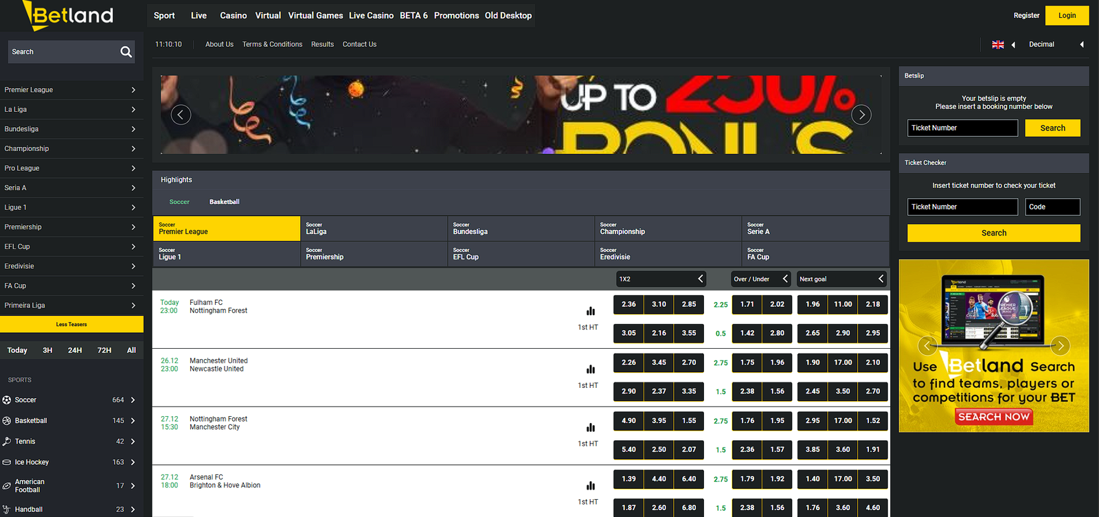 Betland Website