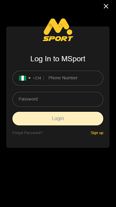 MSport Login Account