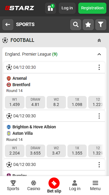 888Starz Soccer Betting Features