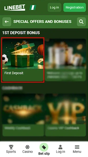 Linebet First Deposit Bonus