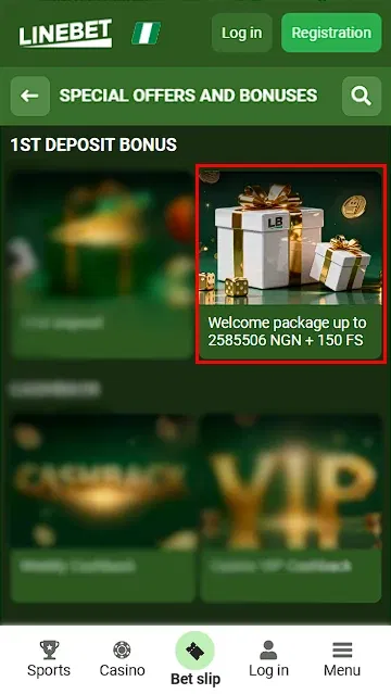 Linebet Welcome Bonus