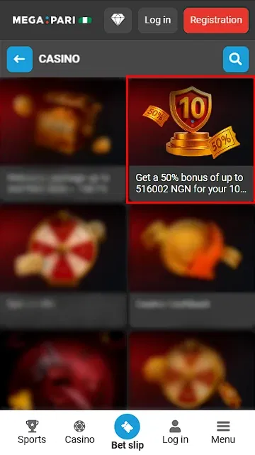 10th deposit bonus Megapari