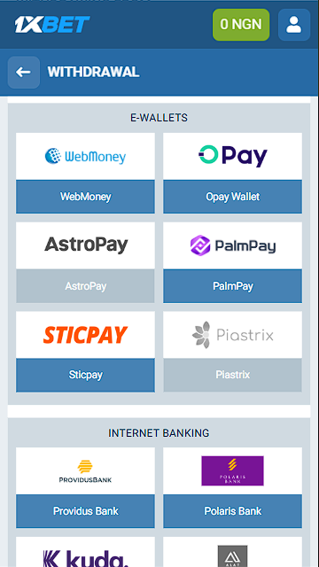 1xBet Withdrawal Methods