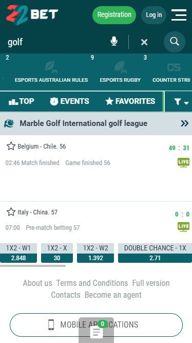 Golf Bookmaker