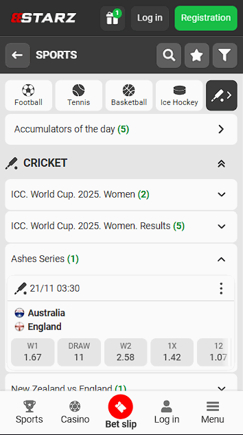 888Starz Cricket Platform