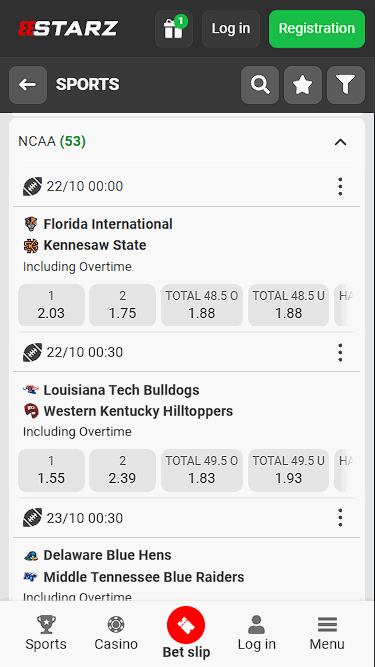 888Starz Welcome Promo Code for NCAA Betting