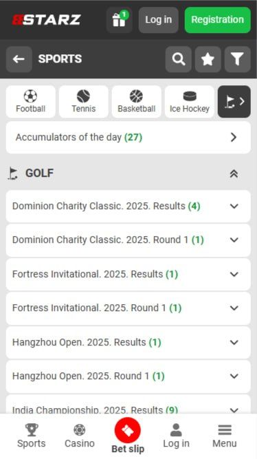 Platform for Golf Betting