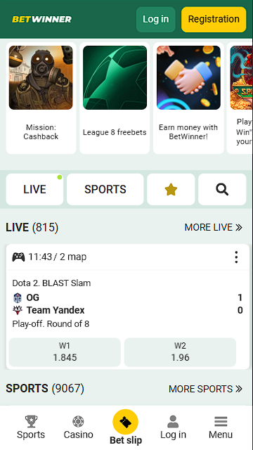Betwinner Mobile Site