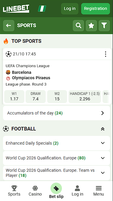 Linebet Football Platform