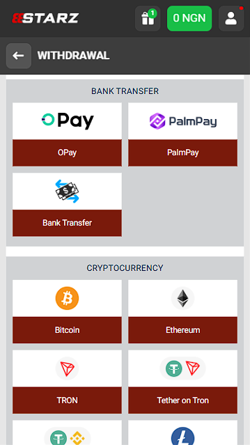 888Starz Withdrawal Methods