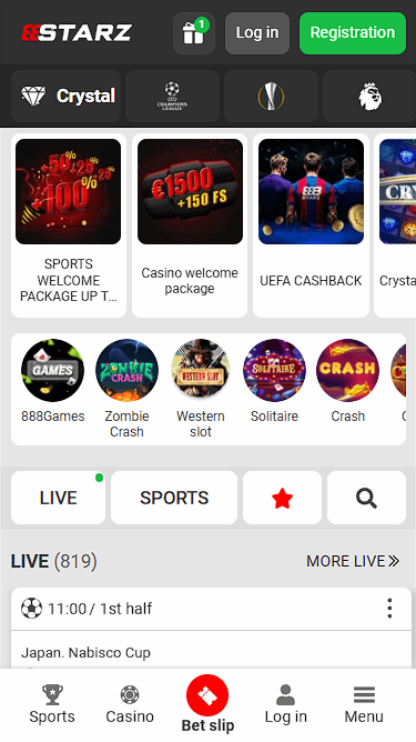 888Starz Mobile Version